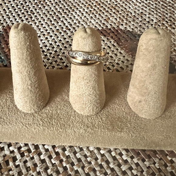 Ross Simon’s 14K Over Sterling Interlocking CZ Triple Band Ring - Picture 2 of 10